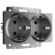 Розетка двойная с заземлением (графит матовый) Werkel W1172064