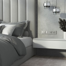 Накладка для розетки USB (Hammaer серебряный) W1279506