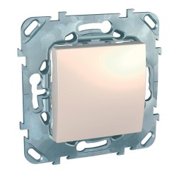 Выключатель Schneider Electric Unica бежевый одноклавишный кнопочный MGU5.206.25ZD