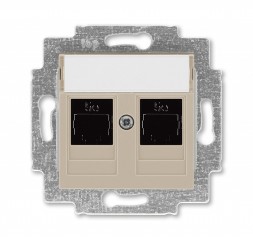 Розетка телефонная ABB Levit кофе макиато двойная 2хRJ45 категория 5e 2CHH295118A6018 5014H-A51018 18W