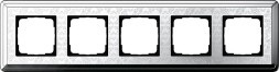 Рамка Gira Classix Art Хром / Хром 5-постовая 0215681