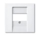 Плата центральная (накладка) ABB Basic 55 альпийский белый для розеток громкоговорителя 0247 0248 2CKA001724A4275 2539-94-507