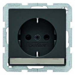 Штепсельная розетка Berker Q.1 SCHUKO Антрацит 47496086