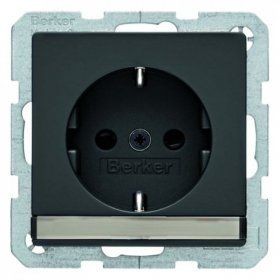 Штепсельная розетка Berker Q.1 SCHUKO Антрацит 47496086