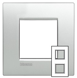 Рамка Bticino LivingLight Air Алюминий 2+2 модуля LNE4802M2TE