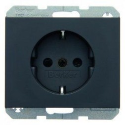 Штепсельная розетка Berker K.1 антрацит матовый SCHUKO 47357006