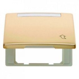 Промежуточная рамка Berker Arsys золотой металл с откидной крышкой и полем для надписи 11551002