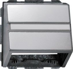 Накладка с опорной пластиной Gira E22 Алюминий для розеток средств связи 0870203