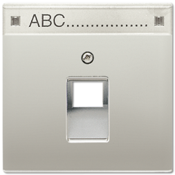 Накладка Jung LS серия Edelstahl 1-ой наклонной ТЛФ/комп розетки с полем для надписи ES2969-1NAUA