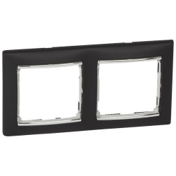 Рамка Legrand Valena Ноктюрн / Серебро 2 поста 770392