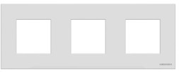 Рамка ABB Zenit Белое стекло 3 поста 2CLA227300N3001 N2273 CB