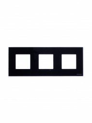 Рамка ABB Zenit Белое стекло 3 поста 2CLA227300N3001 N2273 CB