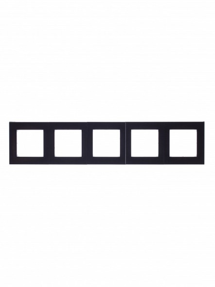 Рамка ABB Levit Антрацит / Дымчатый чёрный 5 постов 2CHH015050A6063 3901H-A05050 63W