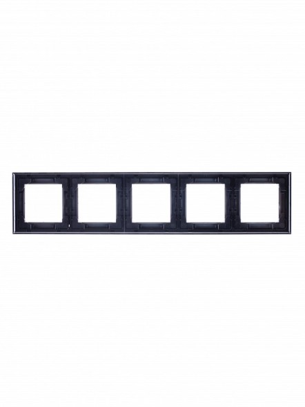 Рамка ABB Levit Антрацит / Дымчатый чёрный 5 постов 2CHH015050A6063 3901H-A05050 63W