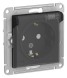 AQUA розетка Schneider Electric Atlasdesign Карбон с заземлением со шторк с крышк., 16А, IP44 ATN441046