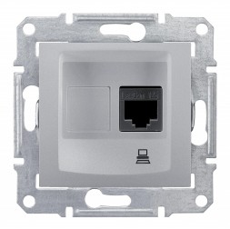 Компьютерная розетка Schneider Electric Sedna алюминий SDN4500160