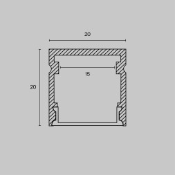 Профиль Led Strip ALM-2020-S-2M
