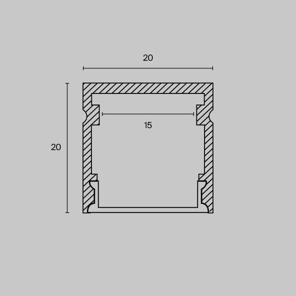 Профиль Led Strip ALM-2020-S-2M