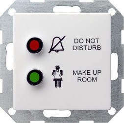 Информационная накладка Gira белый матовый для отелей 029727