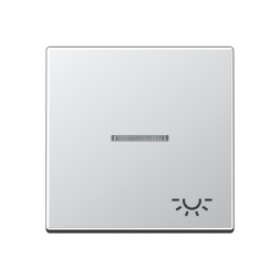 Клавиша Jung A серия Алюминий 1-я с подсветкой с символом &quot;ОСВЕЩЕНИЕ&quot; A590KO5LAL