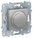 Светорегулятор LED Schneider Electric Unica Studio Алюминий Wiser поворотно-нажимной, универсальный 7-200Вт NU551630