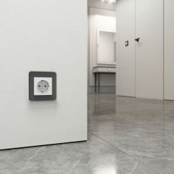 Рамка из стекла на 1 пост Elite графит W0012440