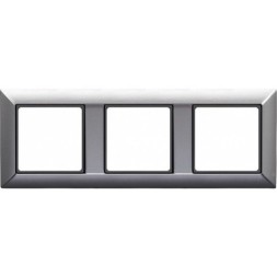 Рамка Jung ECO Profi Алюминий 3 поста горизонтальная/вертикальная EP483AL