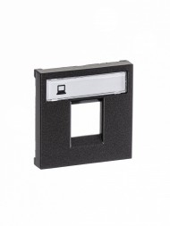 Накладка для 1-го суппорта/разъёма ABB Zenit антрацит типа 2017... и/или 2018... 2-модульная 2CLA221810N1801 N2218.1 AN