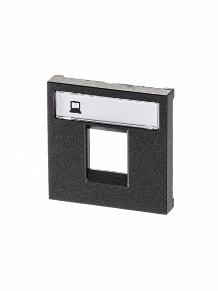 Накладка для 1-го суппорта/разъёма ABB Zenit антрацит типа 2017... и/или 2018... 2-модульная 2CLA221810N1801 N2218.1 AN