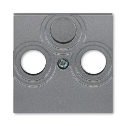 Накладка ABB Levit сталь для розеток TV-R / TV-R-SAT 2CHH080300A4069 5011H-A00300 69