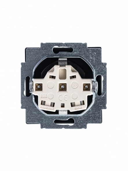 Розетка ABB Future чёрный бархат SCHUKO 16А 250В с крышкой 2CKA002018A1495 20 EUK-885