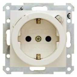 Штепсельная розетка Berker R.1 белый, с блеском SCHUKO с УЗО 47088982