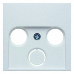 Центральная панель Berker R.1 полярная белизна, с блеском для антенной розетки 2 и 3 отверстия 12038989