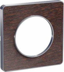 Рамка Schneider Electric Odace Венге / Алюминий 1-постовая S53P802P