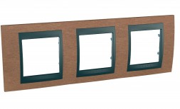 Рамка Schneider Electric Unica Top Вишня / Графит 3 поста MGU66.006.2M2