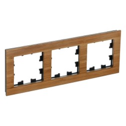 Рамка Schneider Electric Atlasdesign тройная Nature дерево бамбук ATN353203