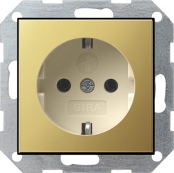 Розетка Gira Латунь с защитой от детей 0453614