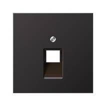 Накладка на одинарные UAE-розетки, термопласт Jung ECO Profi черная матовая EP569-1BFPLUASWM