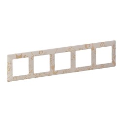 Рамка Legrand Valena Life Ампир бежевый 5-постовая 754115
