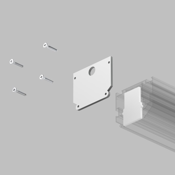 TR2025-WH Комплект торцевых заглушек для трека SMART ONE