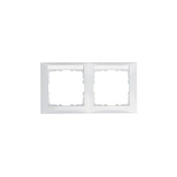 Рамка Berker S.1 Полярная белизна с блеском с полем для надписей 2 поста 10228919