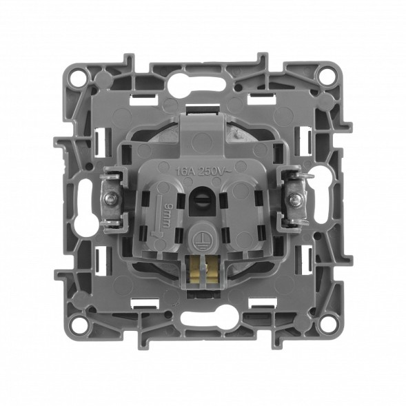 Розетка Legrand Etika антрацит 2К+З - немецкий стандарт - винтовые зажимы - 16 А - 250 В~ 672621