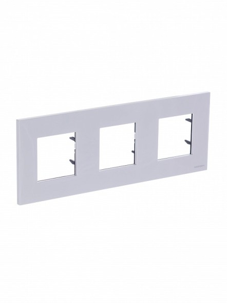 Рамка ABB Zenit Альпийский белый 3 поста 2CLA227300N1101 N2273 BL