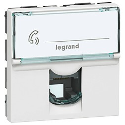 Розетка Legrand Mosaic RNIS Numeris 078734