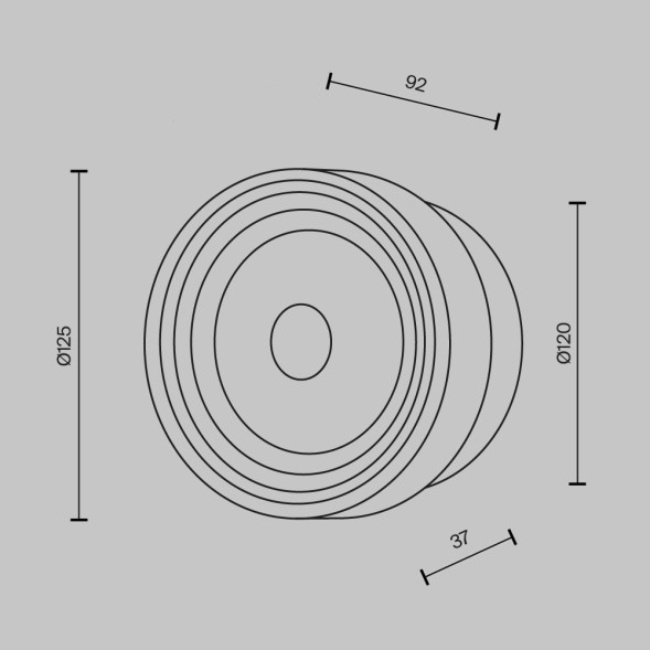 Настенный светильник (бра) Maytoni MOD493WL-L6PTK2