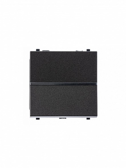 Механизм переключателя ABB Zenit антрацит одноклавишного с клавишей 2 модуля 2CLA220200N1801 N2202 AN