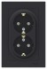 Розетка Schneider Electric Atlasdesign Карбон двойная с заземлением со шторками, 16А, в сборе ATN001026