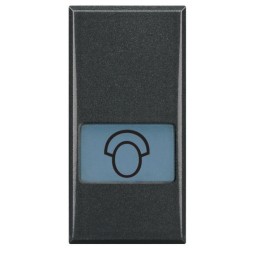 Клавиши Bticino Axolute Антрацит с подсвечиваемыми символами для выключатель в дизайне AXIAL - 1 модуль, Медсестра HS4921LQ