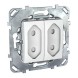 Розетка Schneider Electric Unica белый 2 мод 10 а со шторками (винт. зажим) MGU5.3131.18ZD
