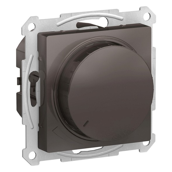 СВЕТОРЕГУЛЯТОР (диммер) Schneider Electric Atlasdesign Мокко поворотно-нажимной, LED, RC, 400Вт ATN000623